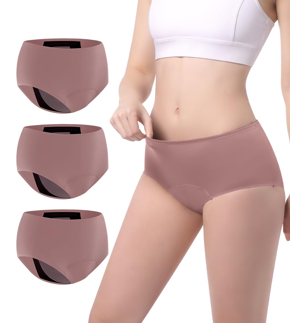 CARER Incontinence Underwear for Women with front-back absorbent pad for day-long dryness.