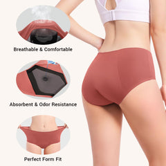 CARER leak-proof underwear back pad absorbs leaks during movement.