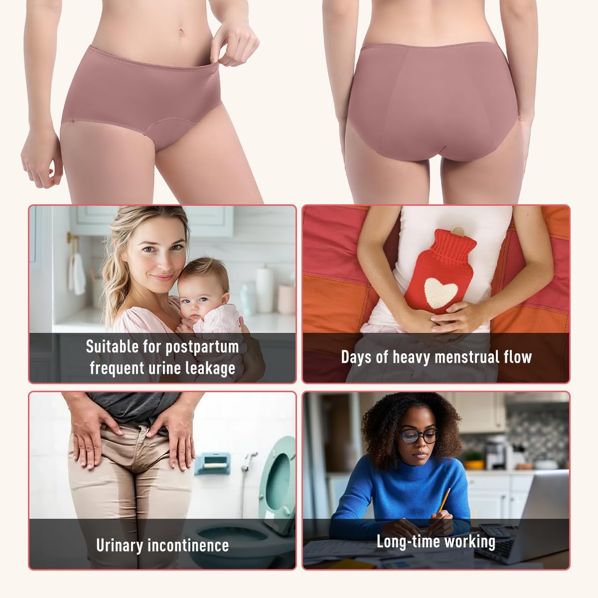 CARER postpartum use demonstration with protective fit.