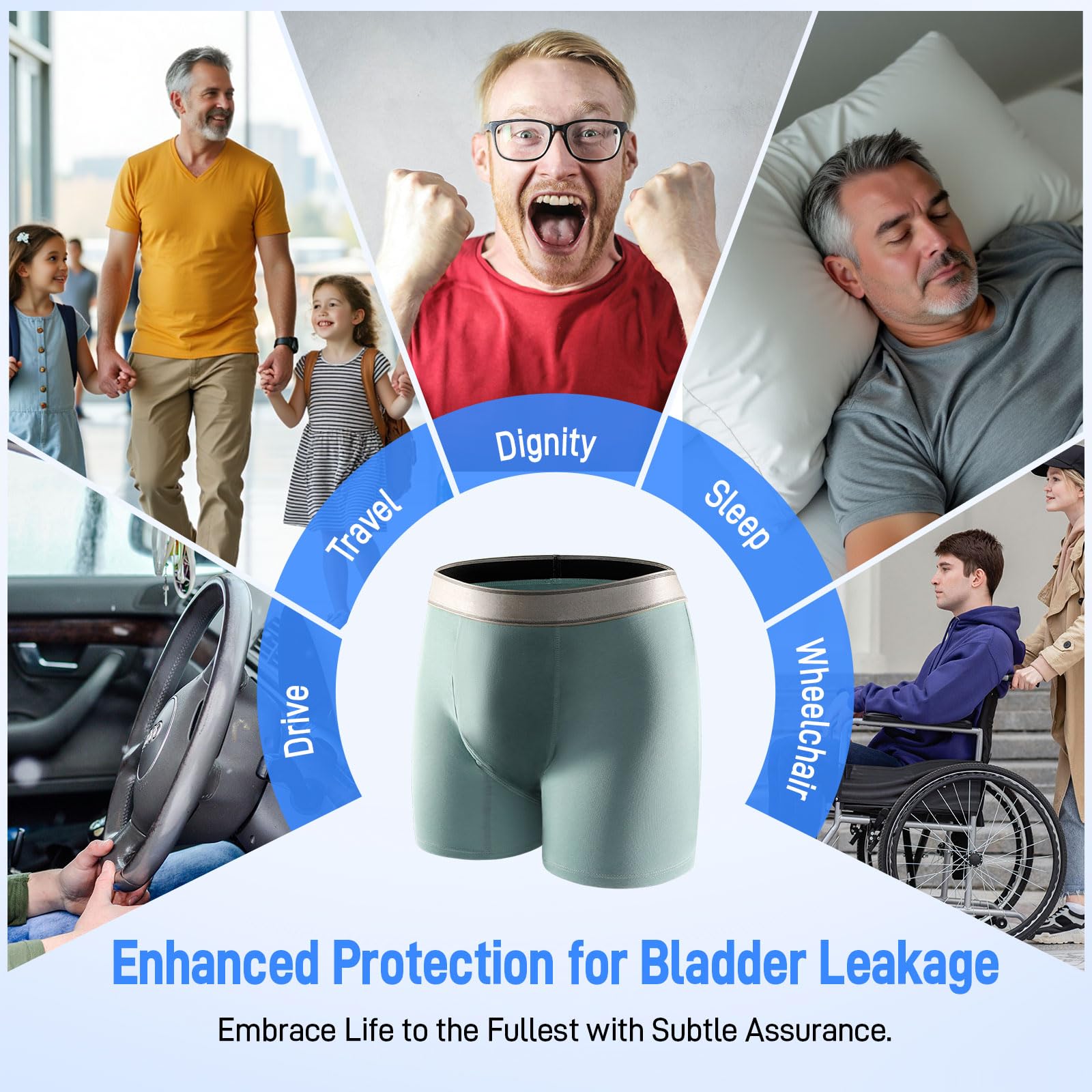 CARER boxer-brief style supports confidence at home work or gym.