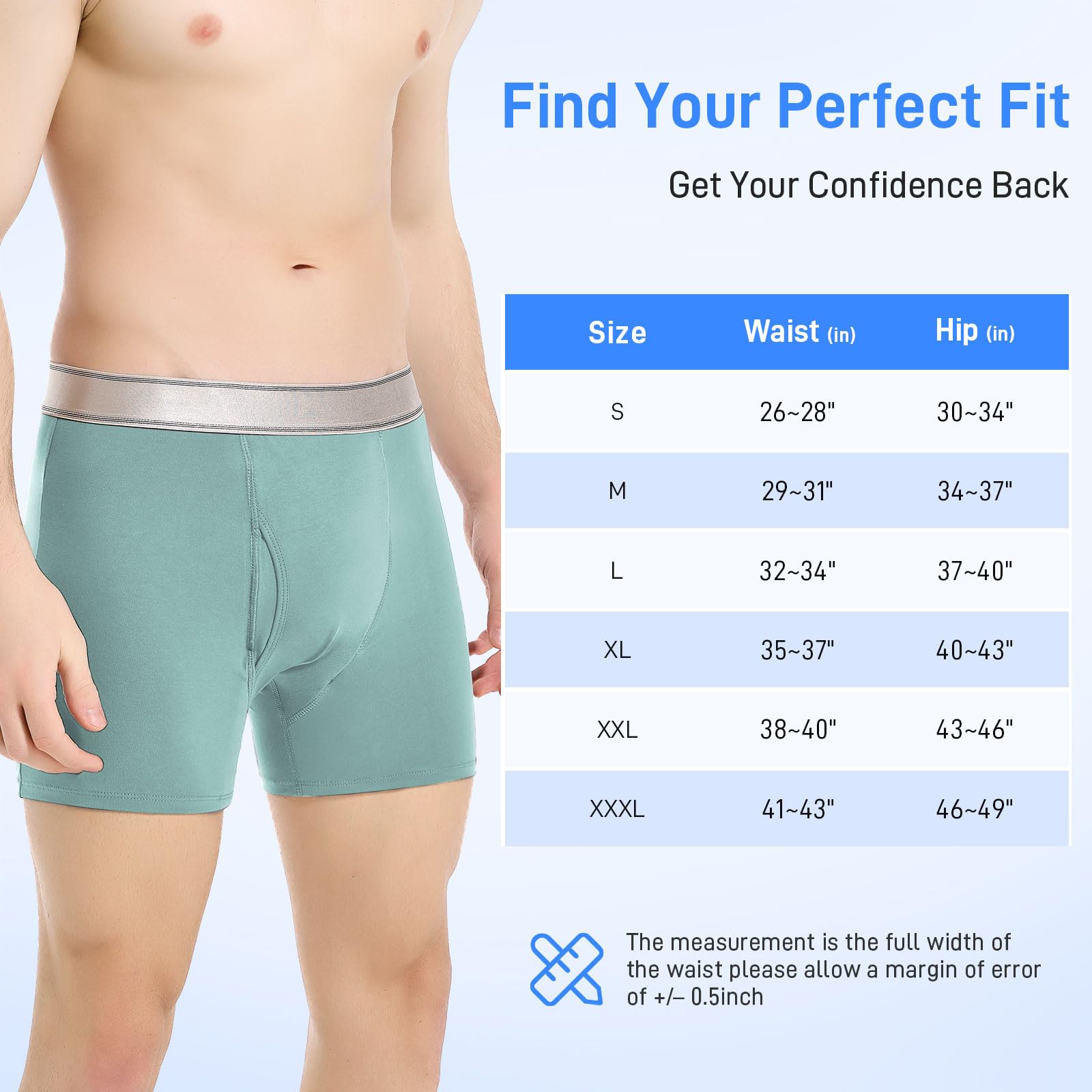 CARER discreet appearance preserves regular underwear look.