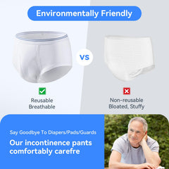 Regular-look underwear with fly for everyday wearing.