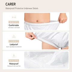 CARER noiseless fabric offers soft, quiet wear to reduce irritation.