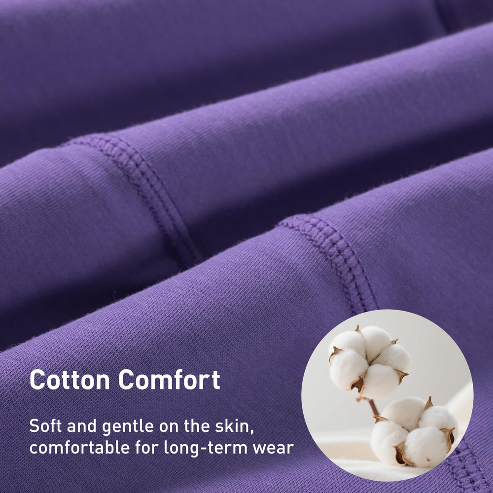 Carer Period Underwear three-pack color options in purple and red.