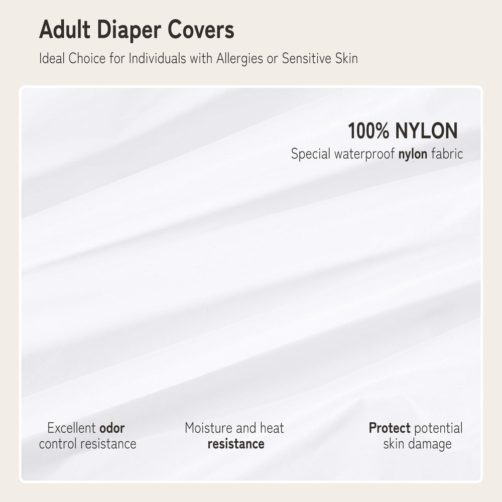 CARER pull-on diaper cover with elastic waist and legs for secure fit.