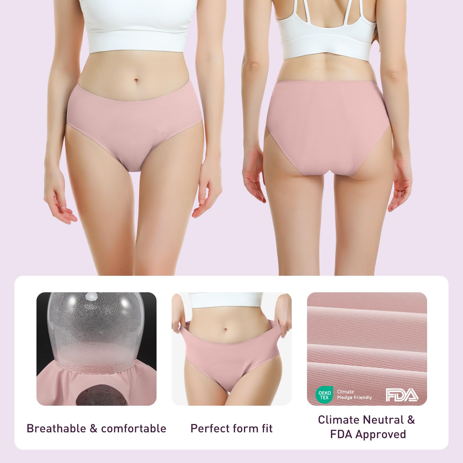 CARER pink seamless-fit side view for discreet everyday wear.