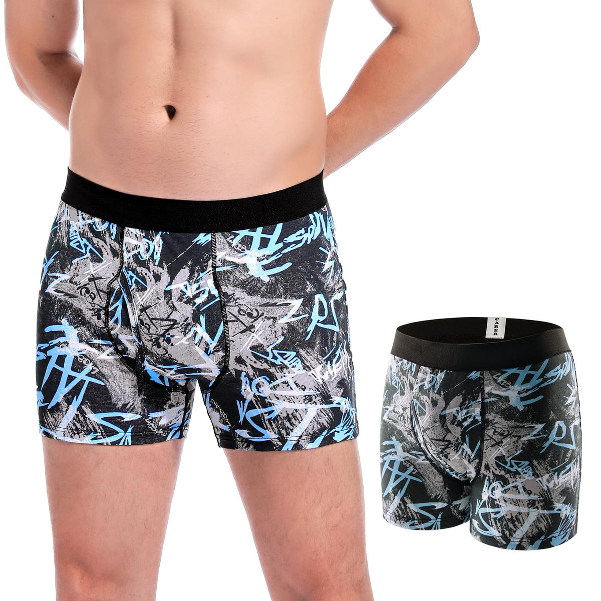 CARER Washable Incontinence Underwear for Men with front 100ml absorbency for light leakage protection.