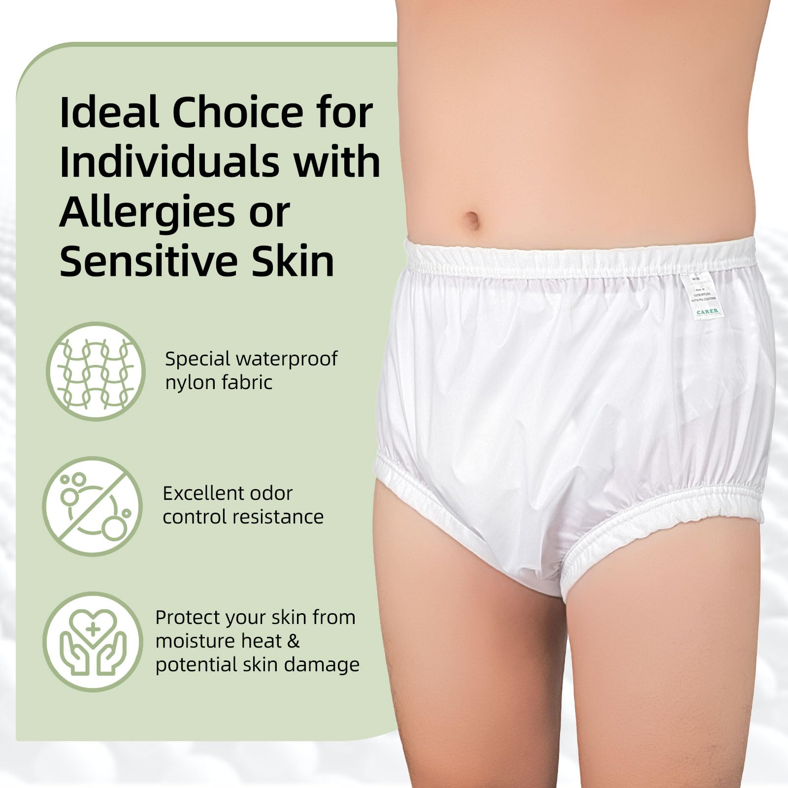 CARER waterproof breathable diaper cover keeps skin dry with quiet operation