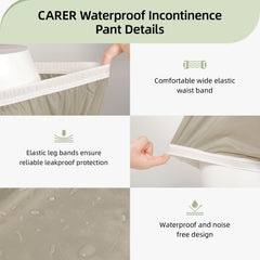 CARER waterproof underwear cover with lightweight feel for all-day wear.