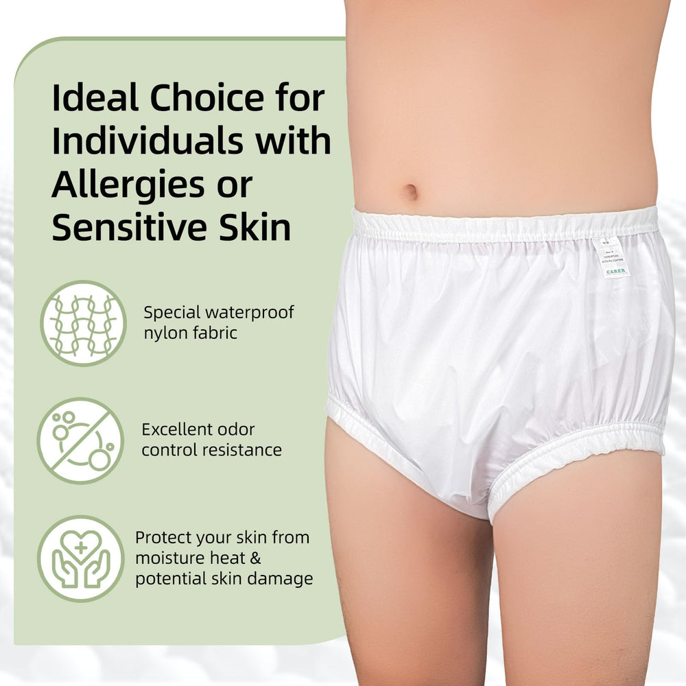 CARER Waterproof Underwear elastic leg openings provide snug, comfortable wear
