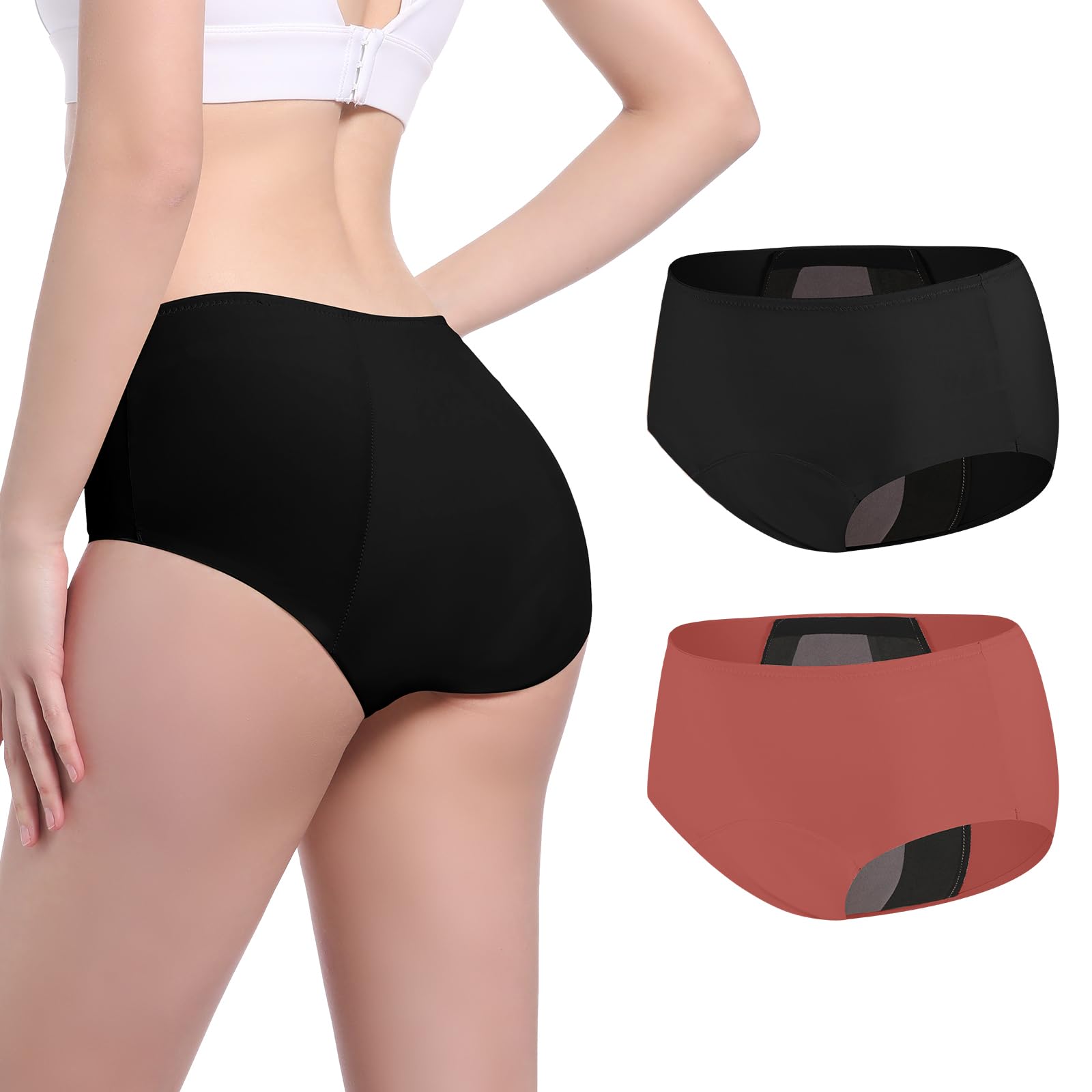 CARER women's incontinence underwear with 150ml absorbency front and back protection.
