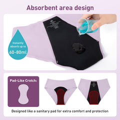 CARER women period panties offering leakproof protection for sleep and travel