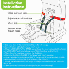 CARES adjustable straps fitting a child 22-44 pounds for comfort.