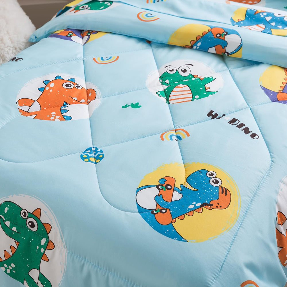 Caressma blue dinosaurs bedroom scene depicting a playful sleep space