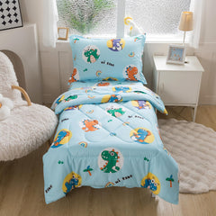 Caressma dinosaurs pattern detail with vibrant colors for imaginative bedtime