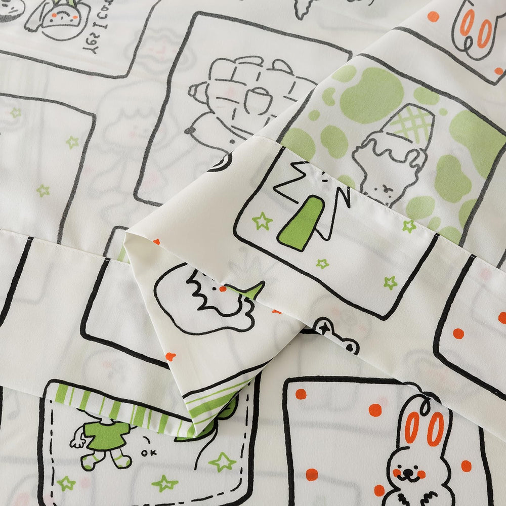 Caressma pillow sham in green animals, coordinated look for kids’ bed