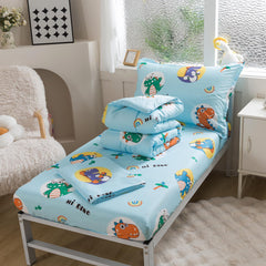 Caressma toddler bedding set packaging emphasizing easy-care and kid-friendly setup