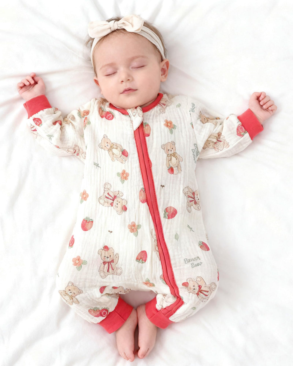 CARETOO 100% cotton soft sleep sack supports delicate skin during rest.