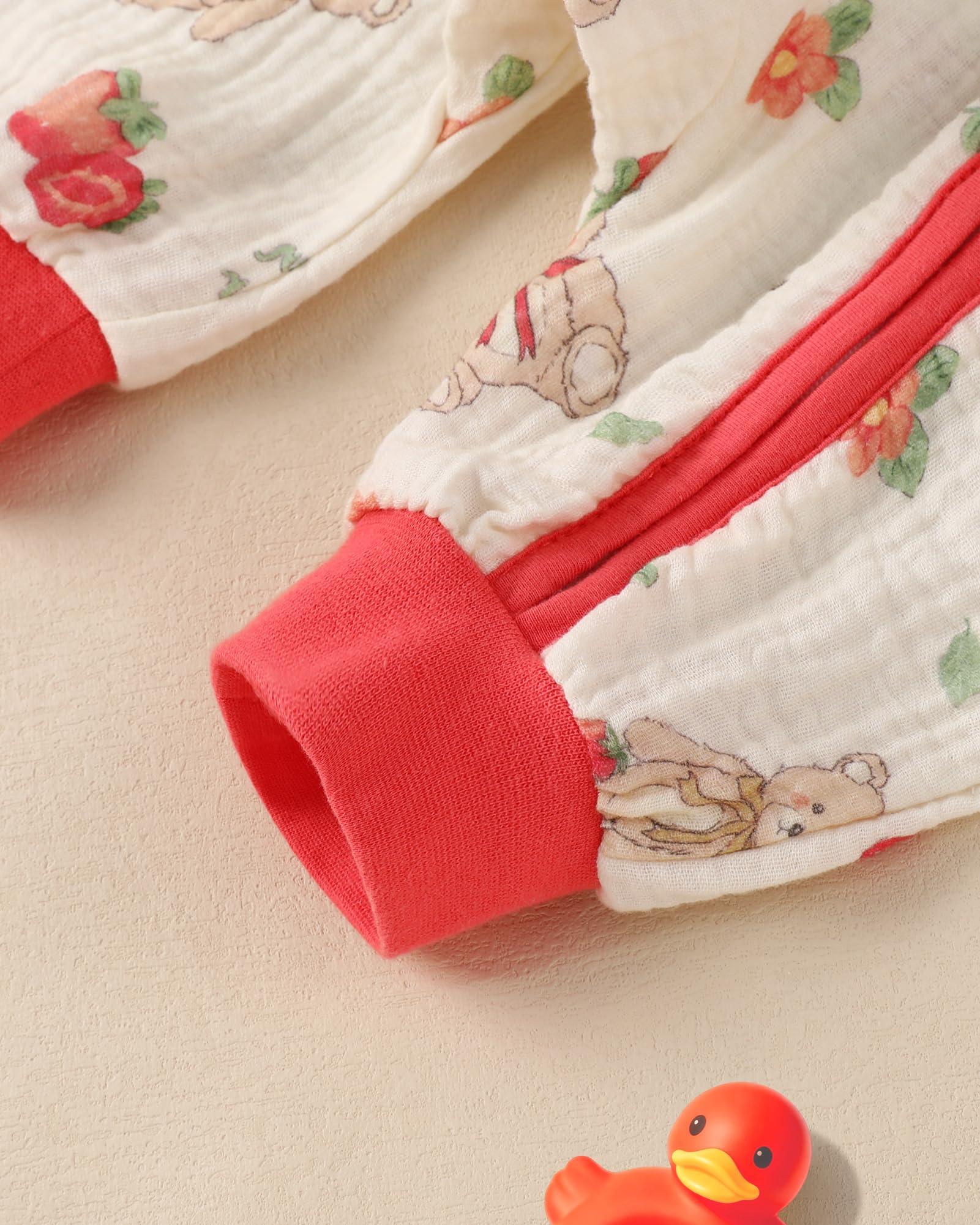 CARETOO 3-6 month long sleeve sack supports growing babies year-round.