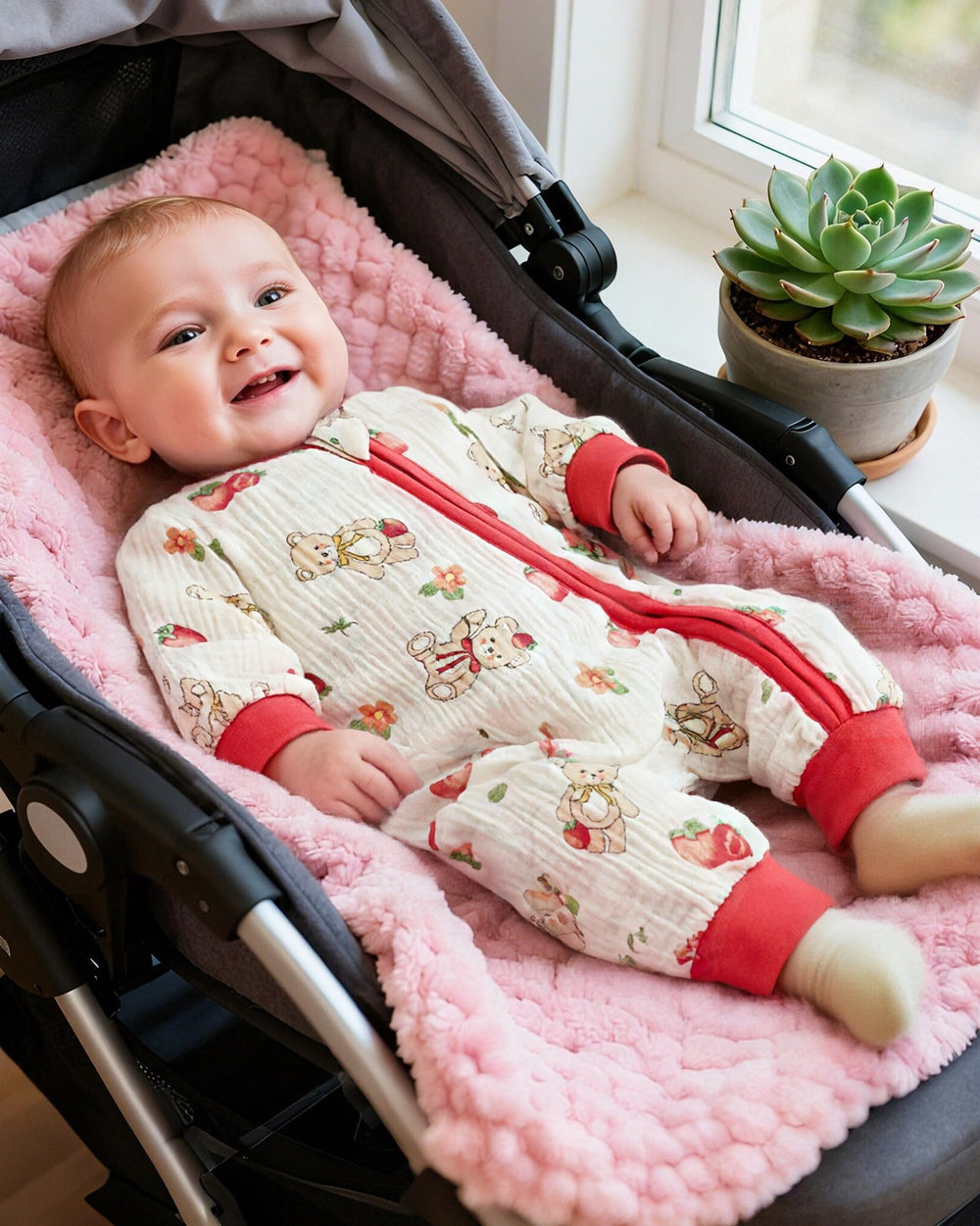 CARETOO sleep sack with diagonal zip and safety tab eases late-night diaper changes.