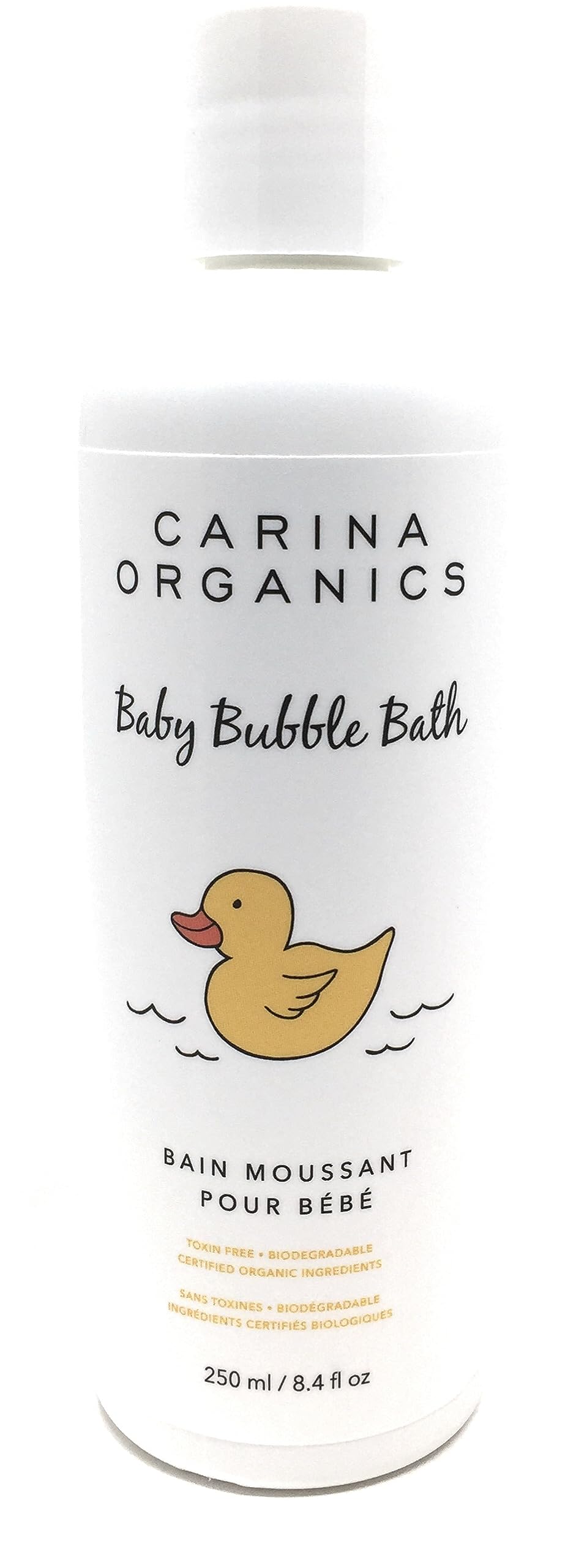 Carina Organics Baby Bubble Bath bottle for gentle newborn cleansing