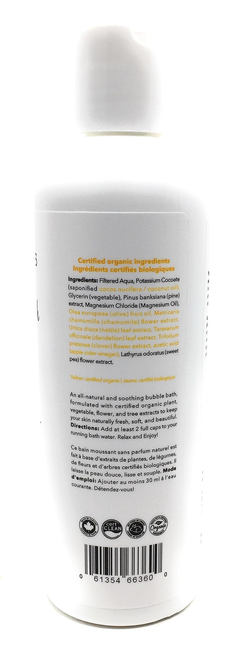 Carina Organics Baby Bubble Bath with light lather for easy rinsing