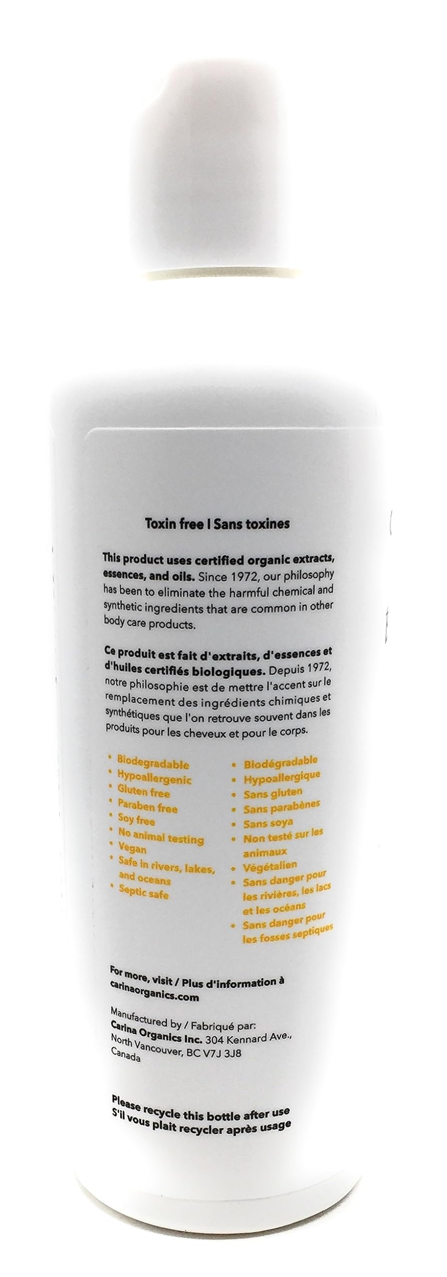 Carina Organics Baby Bubble Bath ready-to-rinse finish for soft skin
