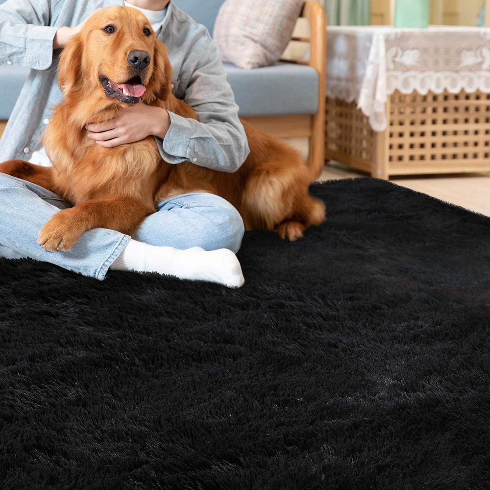CAROMIO Shag Fluffy Area Rug easy clean with routine vacuuming and spot care