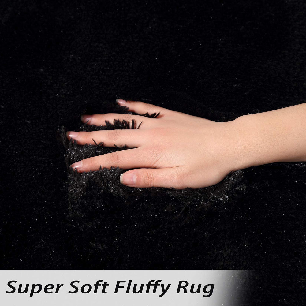 CAROMIO Shag Fluffy Area Rug no shedding fibers maintain a clean, vibrant look