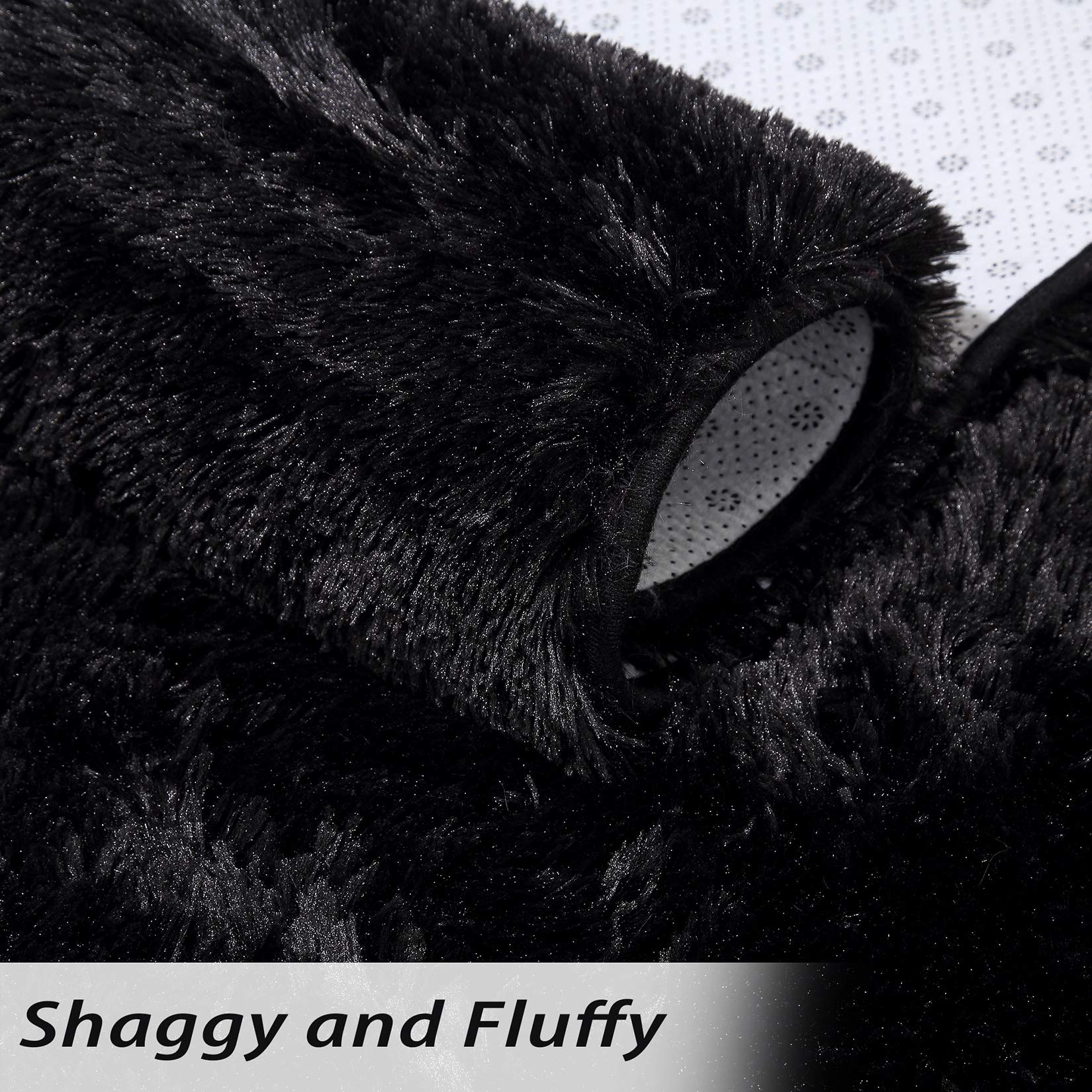 CAROMIO Shag Fluffy Area Rug ideal for nurseries and kids rooms for a cozy space