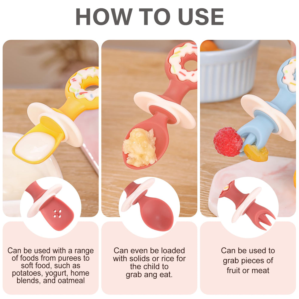 Caromolly soft silicone tip doubles as teether for gums