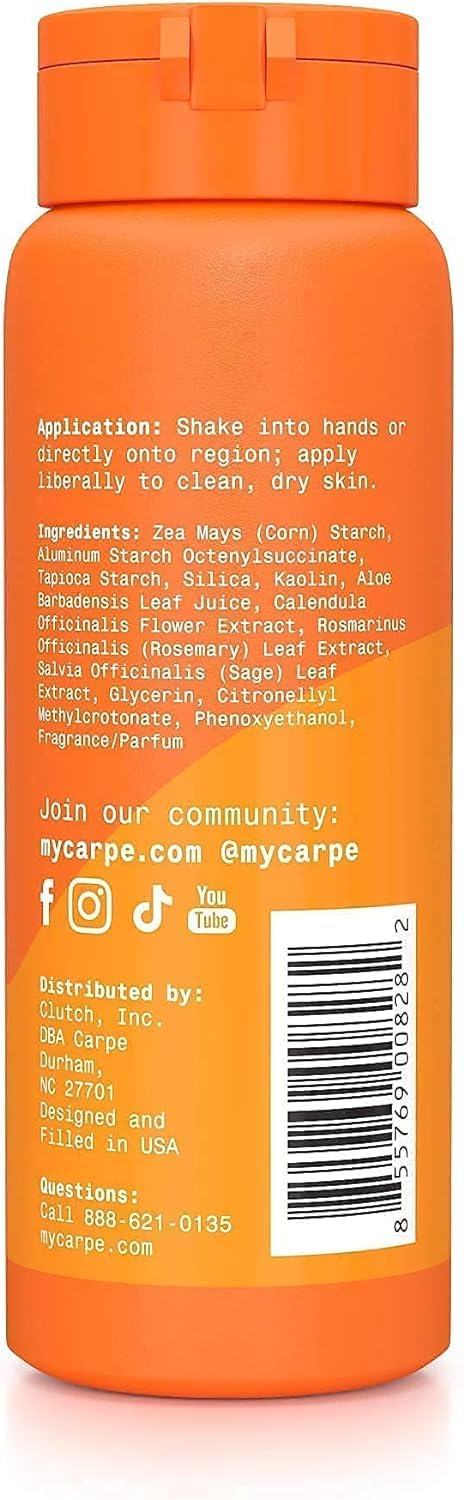 Carpe vegan paraben-free label signals clean, cruelty-free ingredients.