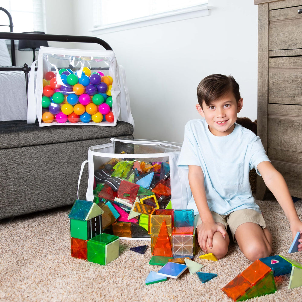 CARPETBOX low-odor PVC cubes help keep clothing and toys neatly stored