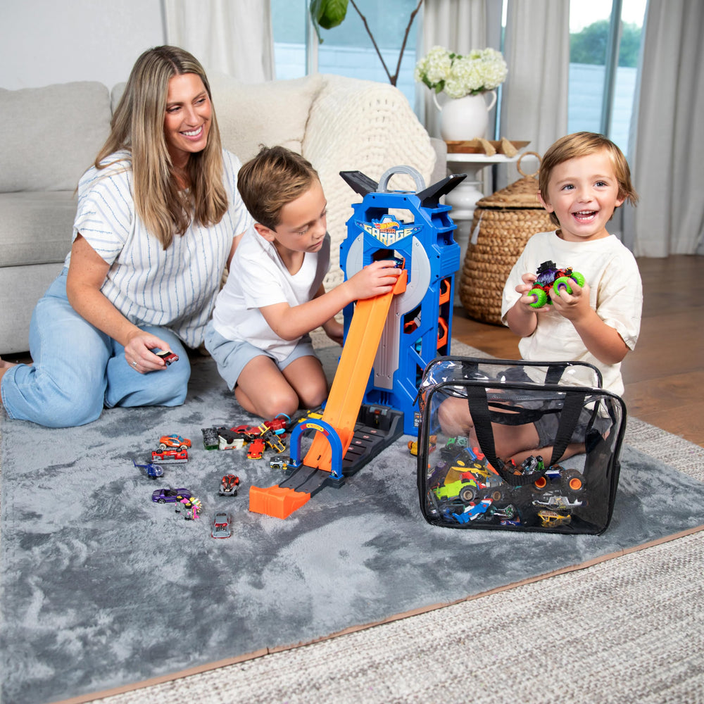 CARPETBOX thick PVC and Oxford cloth construction for durable storage.