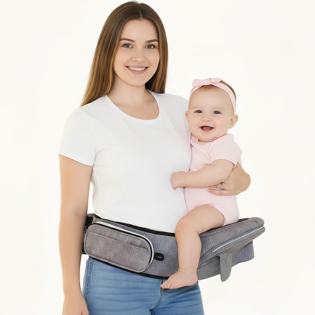 CarryMe 8-in-1 carrier in front-facing mode for hands-free strolls.