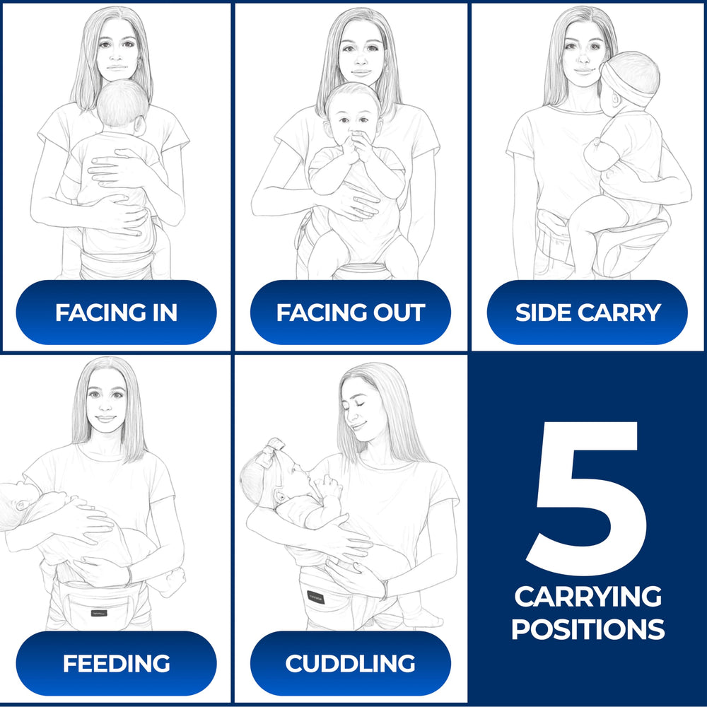 CarryMe ergonomic waist-first support reduces shoulder strain.
