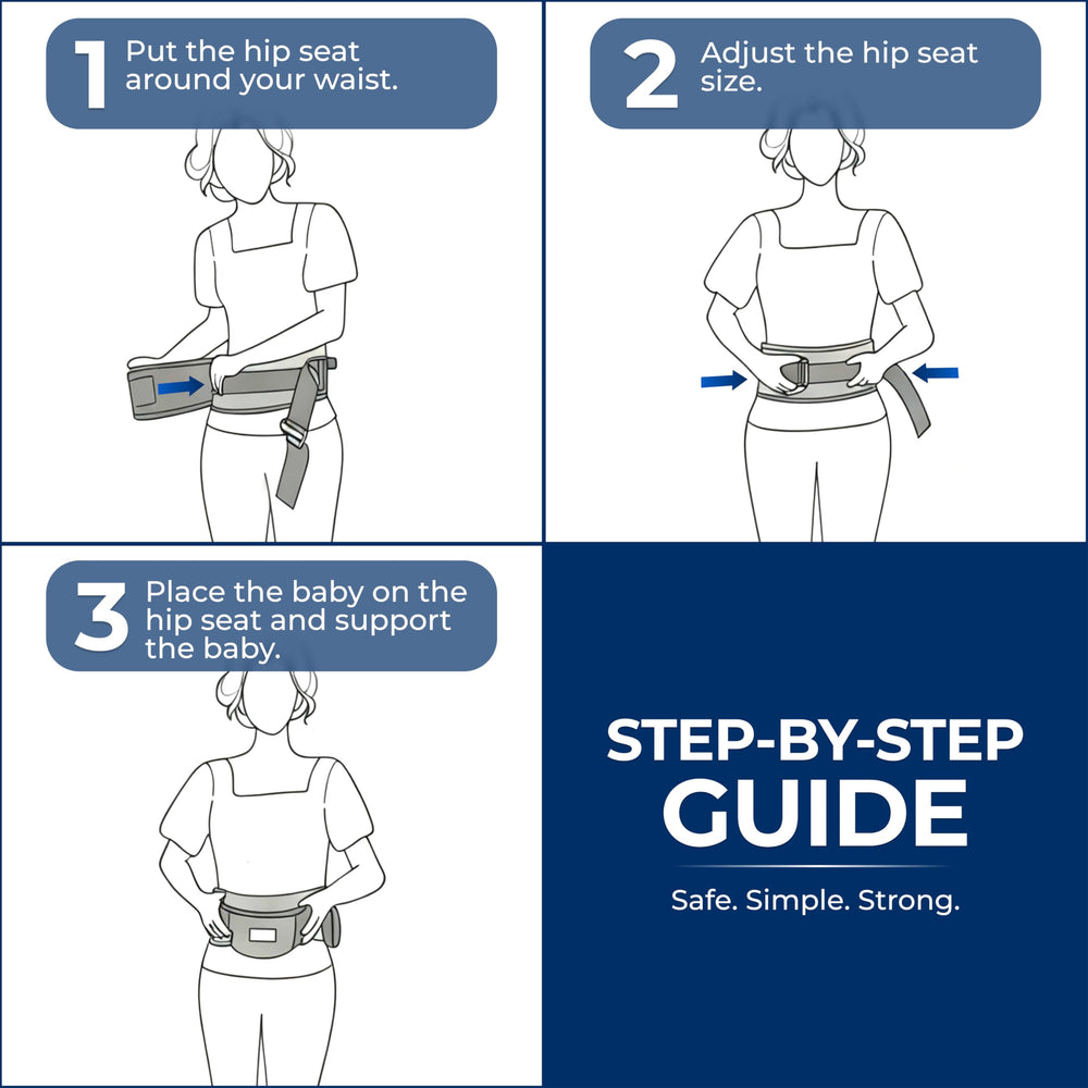 CarryMe lightweight breathable fabric keeps both parent and baby comfortable.