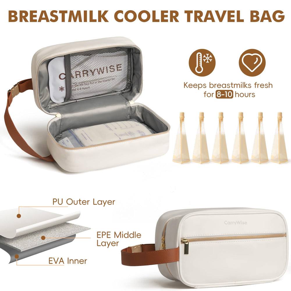CarryWise cooler bag front and back pockets for small-item access