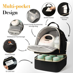 CarryWise insulated leakproof interior maintains temperature for milk during commutes.