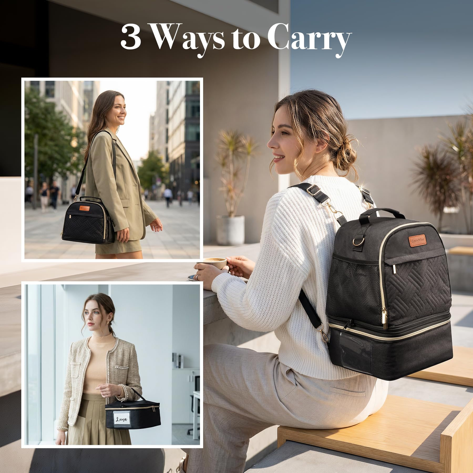 CarryWise washable mat and complete set supports on-the-go pumping routines.