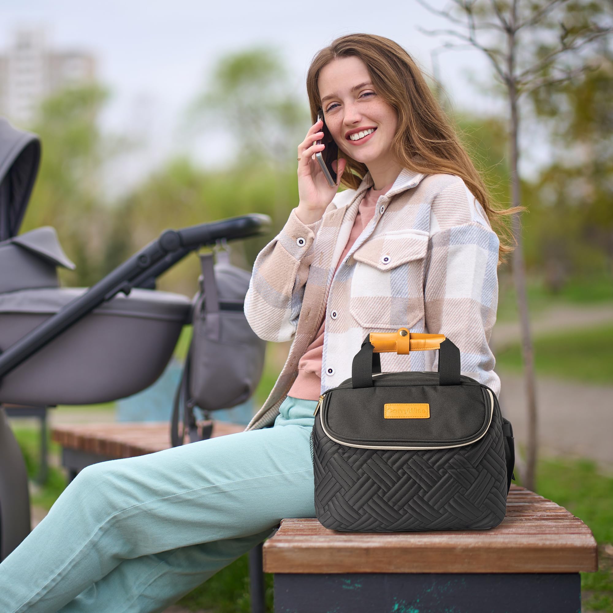 CarryWise adjustable strap for hands-free work or travel.