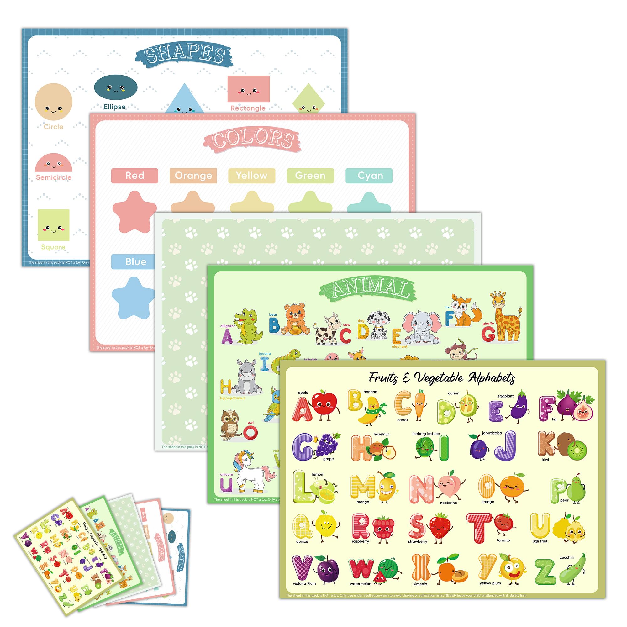 CartaChic disposable placemats animal design for kids' meals and mess-free dining.