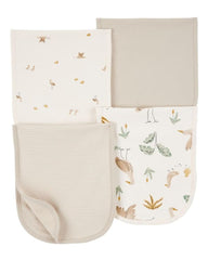 Carter's burp cloths with brown prints for stylish mess protection during feeds