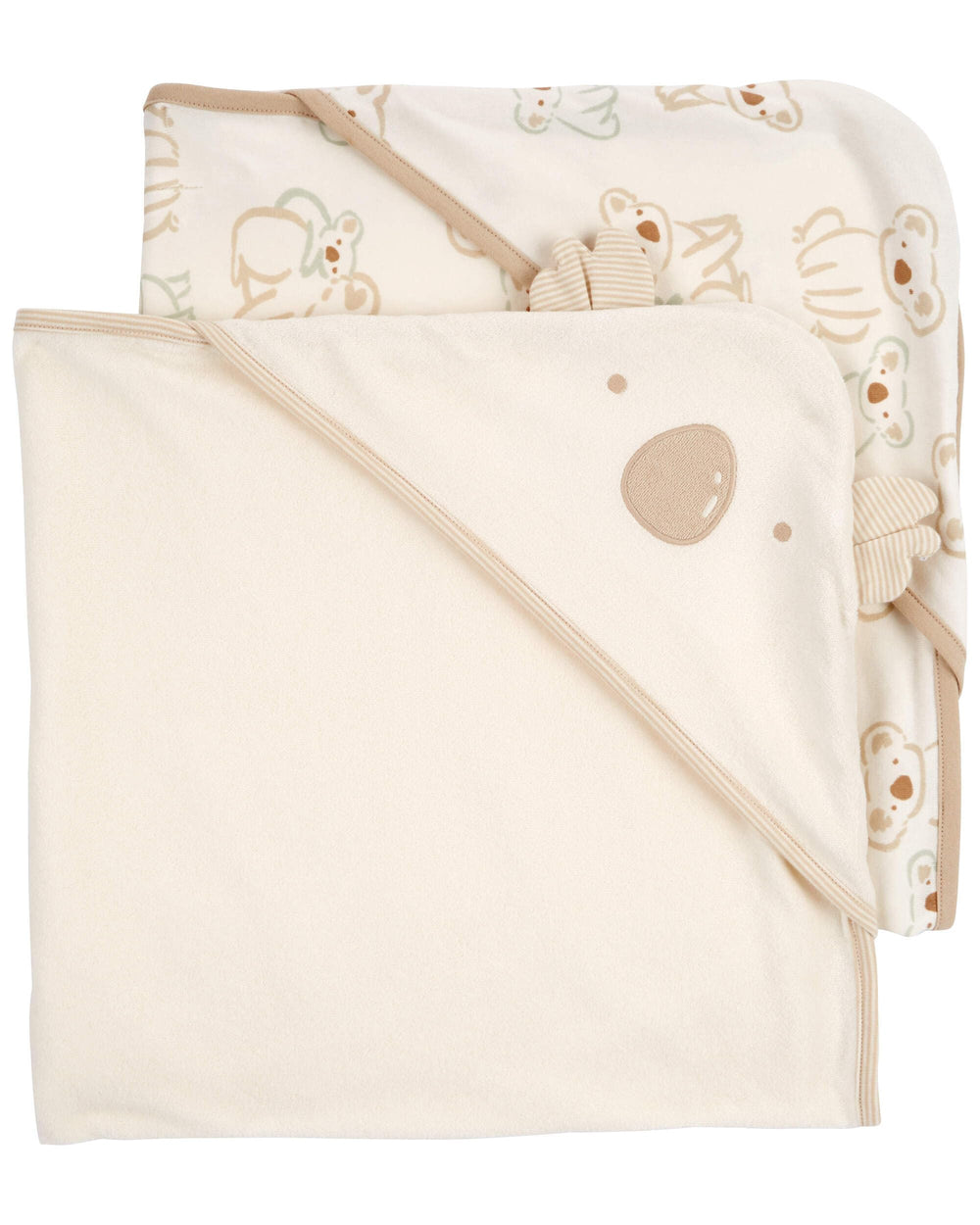 Carter's baby hooded towel with absorbent terry and 29 by 29 inch size