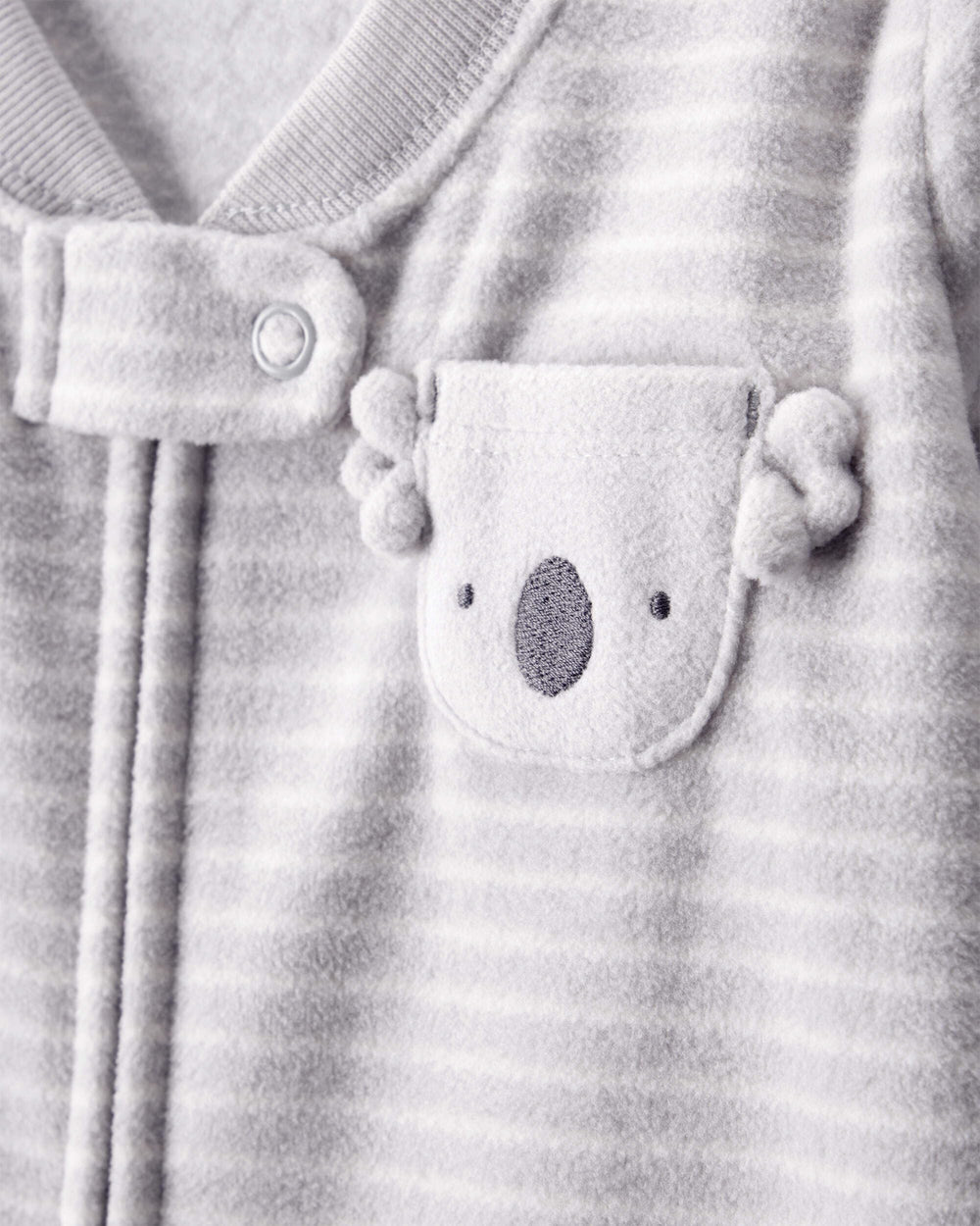 Carter's sleep bag with double zipper for easy night diaper changes.