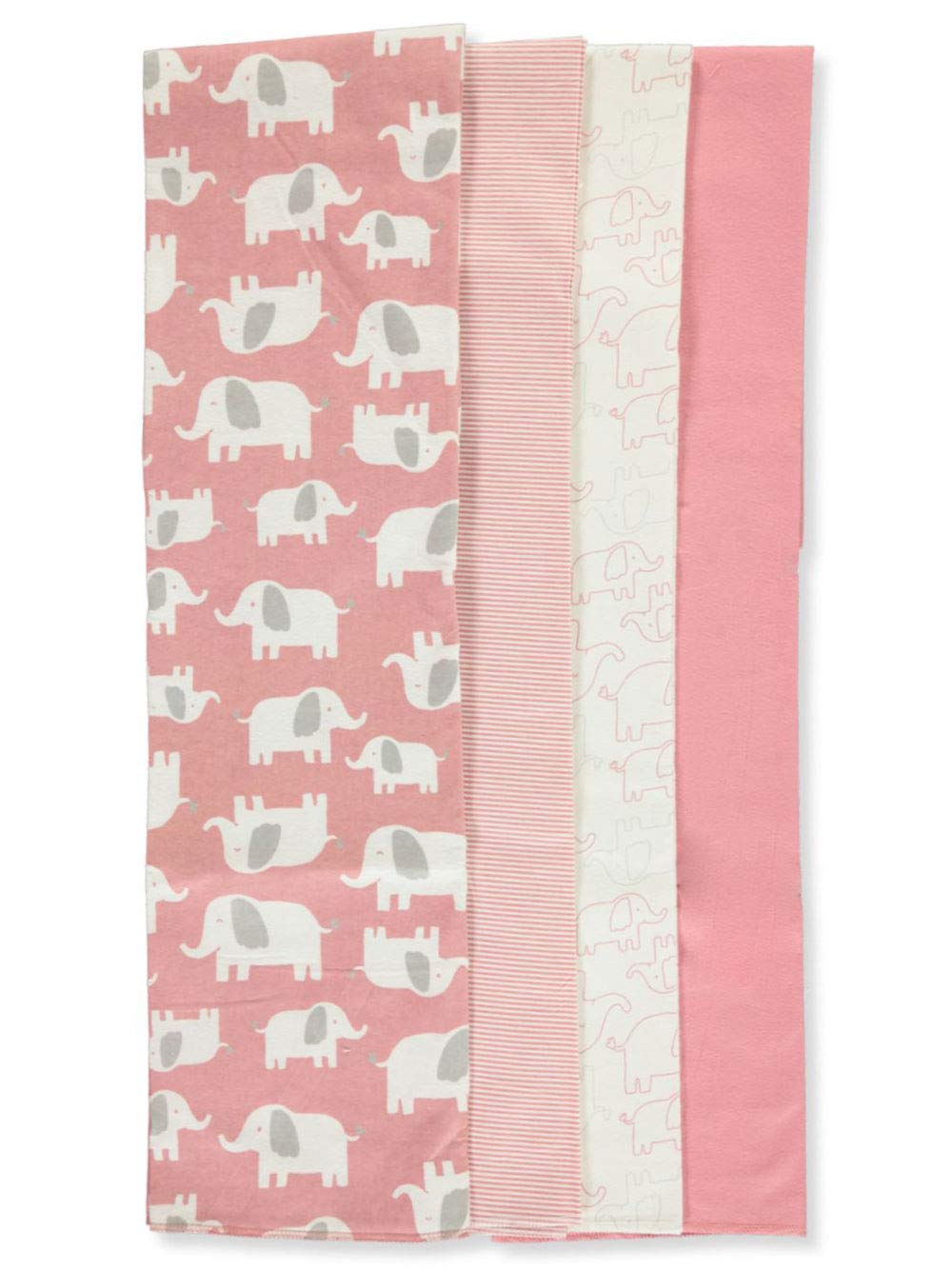 Carter's Elephant March blanket pink and white prints—soft, breathable fabric for baby comfort.