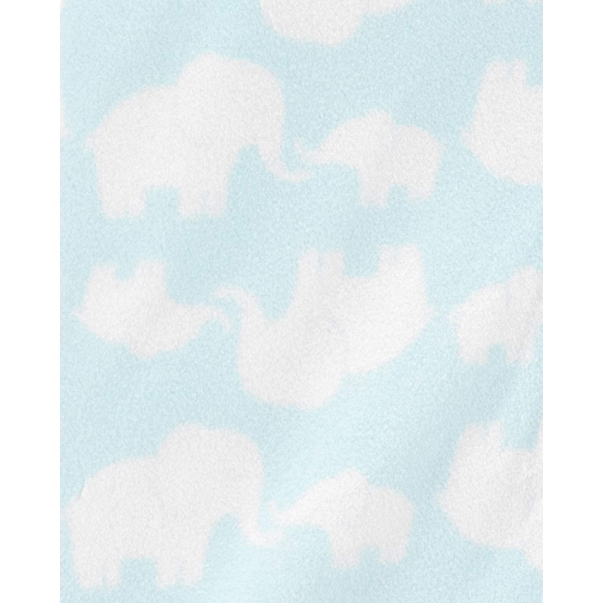 Carter's elephant sleepbag zip-closure enables quick changes during night hours.