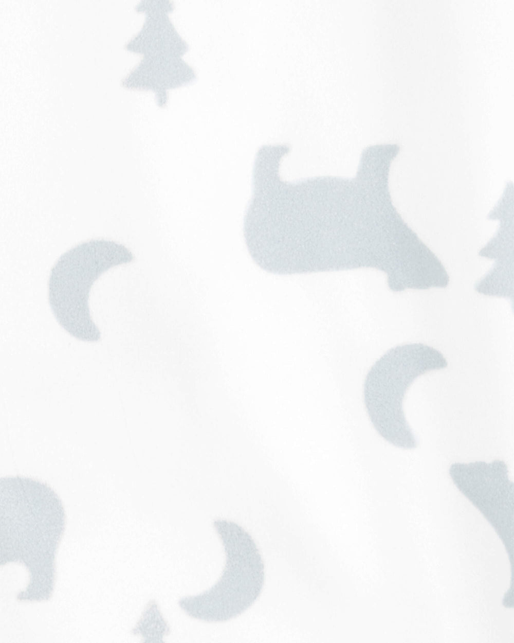Carter's sleep bag woodland zipper detail highlighting easy changes.