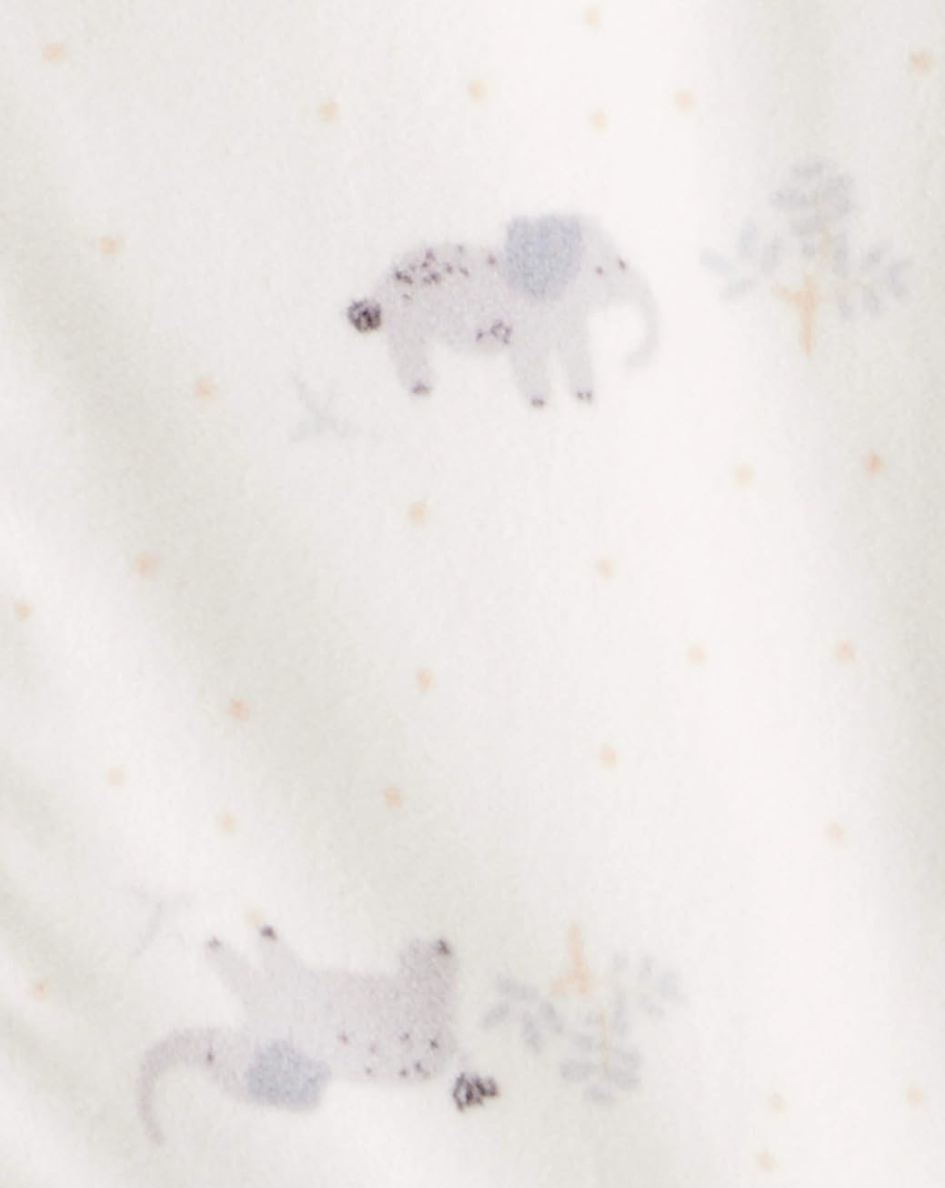 Carter's sleep bag with front zipper enables quick night-time changes.