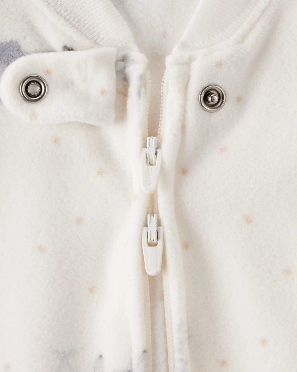 Carter's sleep bag features long sleeves and ribbed cuffs for warmth.